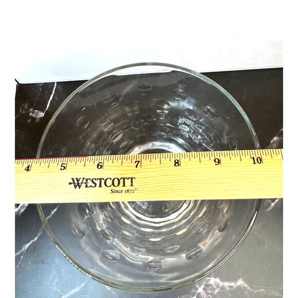 MCM Hazel Atlas Clear Glass Ice Bucket Raised Dots 5" - Picture 6 of 6